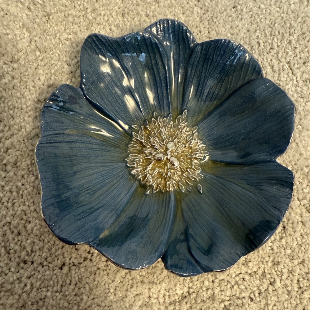 Mariposa Blue Peony Nut Dish#2186-B